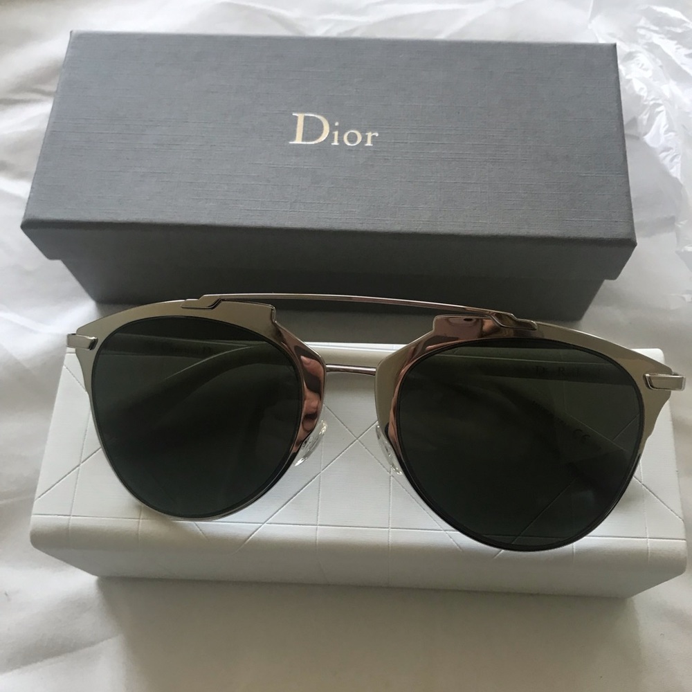 Dior reflected sunglasses (white/silver)